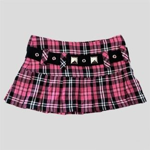 Vintage y2k Tripp NYC pink plaid tripp nyc skirt
